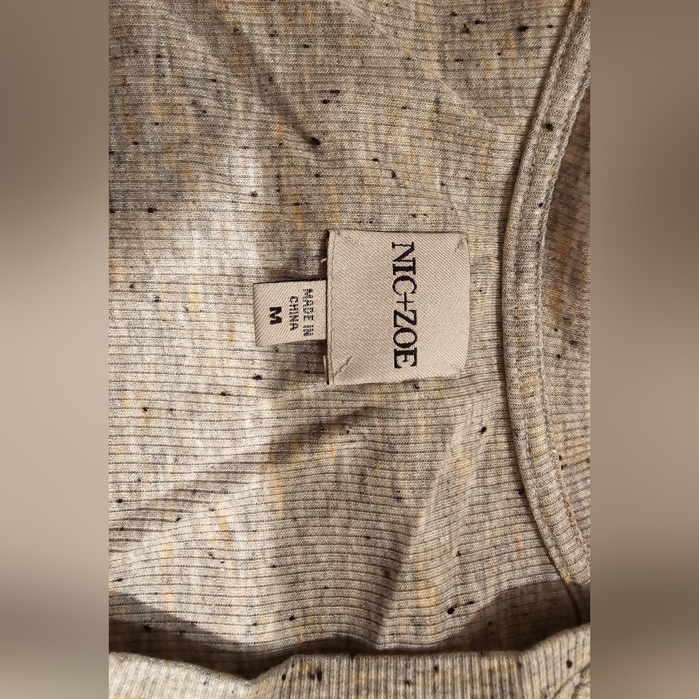 NWT Nic+ Zoe speckled knit cardigan and sleeveless scoop set - Picture 10 of 16